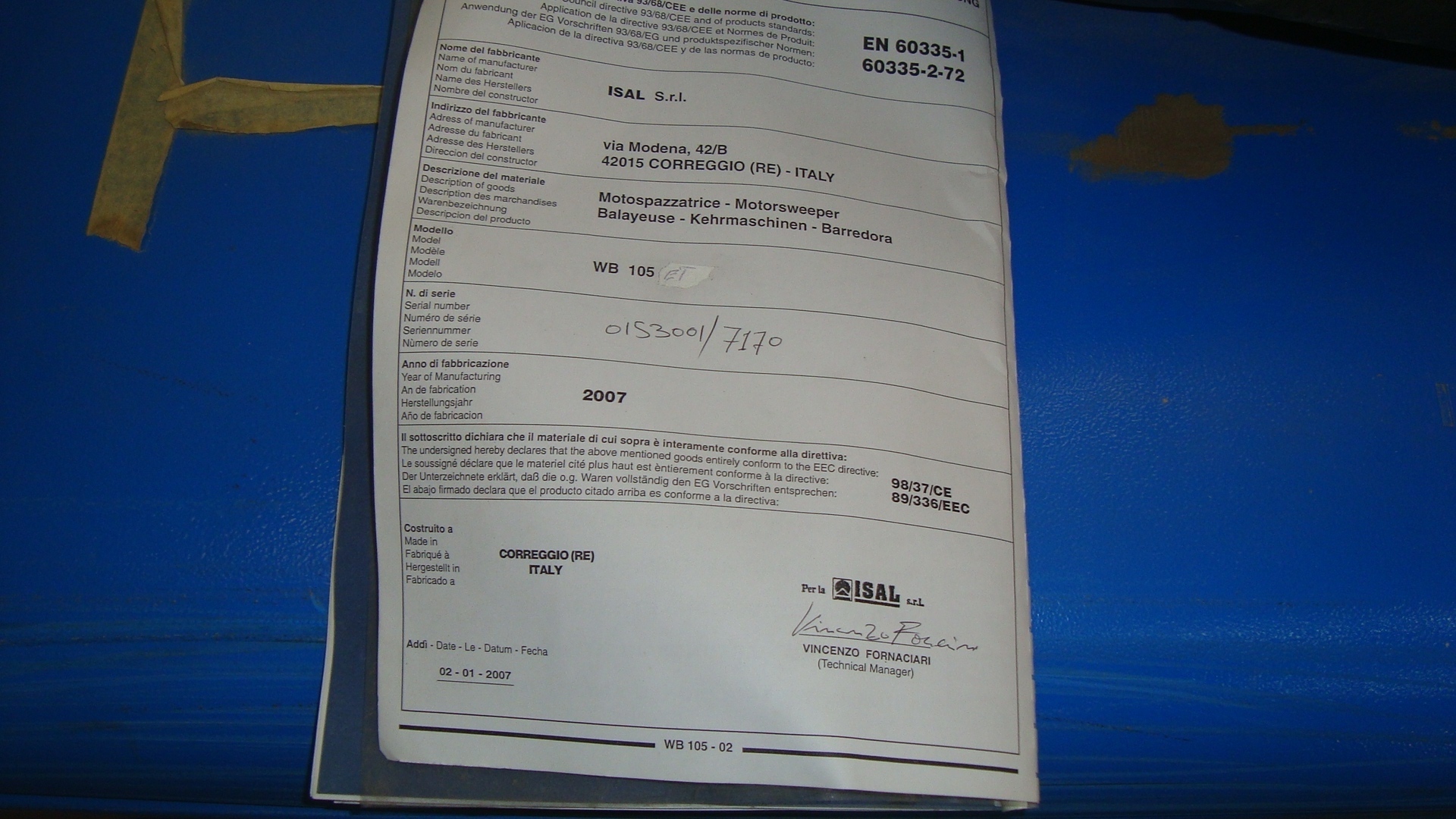 ISAL WB 105 ET  2007